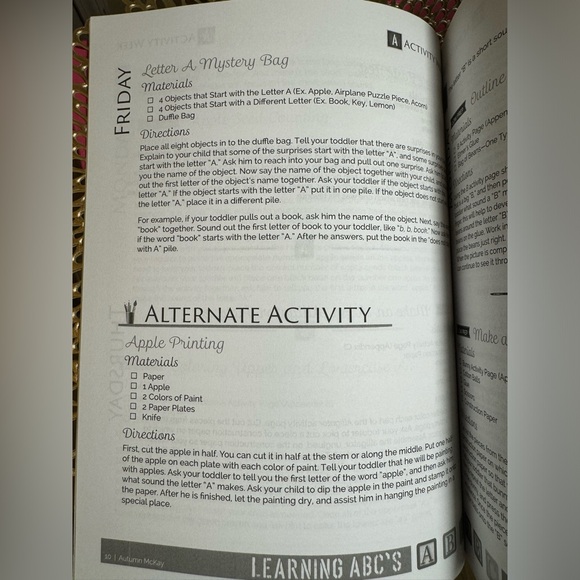 NEW Toddler Lesson Plans: Learning ABC's: 26 wk guide book ages 2-6 yr olds - Picture 5 of 13